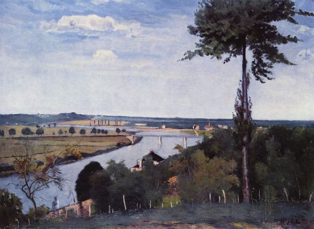 Carl Fredrik Hill 1849-1911 Seine-Landschaft bei Bois-Le-Roi